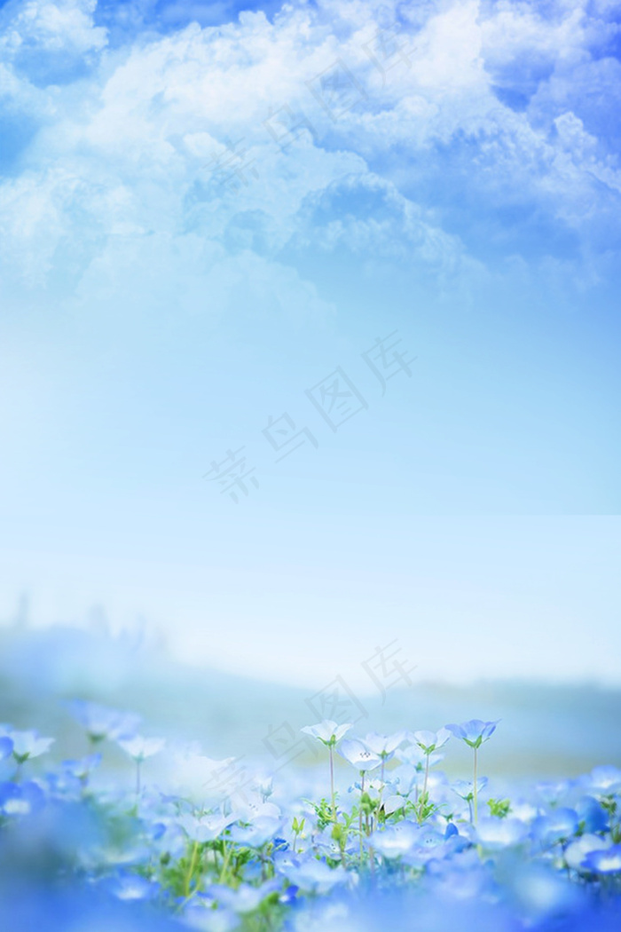 春天绿色小清新展板海报背景图