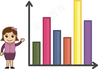 三维图形的酒吧生意卡通人物矢量图