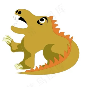 可爱恐龙卡通形象矢量图