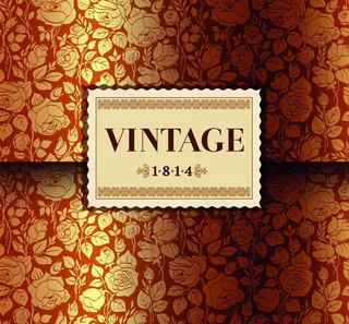 复古婚礼邀请卡图片