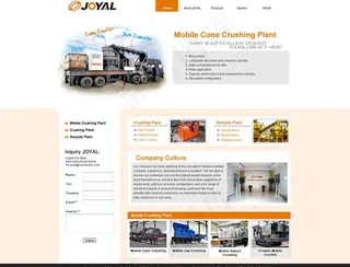 各种机械网站设计效果图片