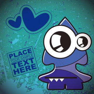 矢量豆豆卡通人物