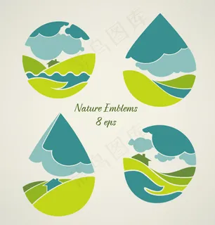 水滴环保logo 水滴环保logo