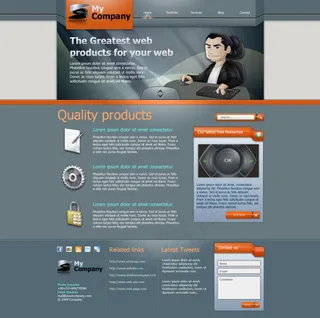 国外网页模板psd素材