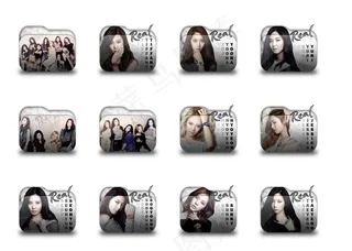 复古美女文件夹图标