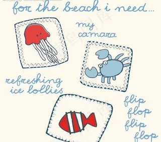 卡通鱼 矢量素材图片