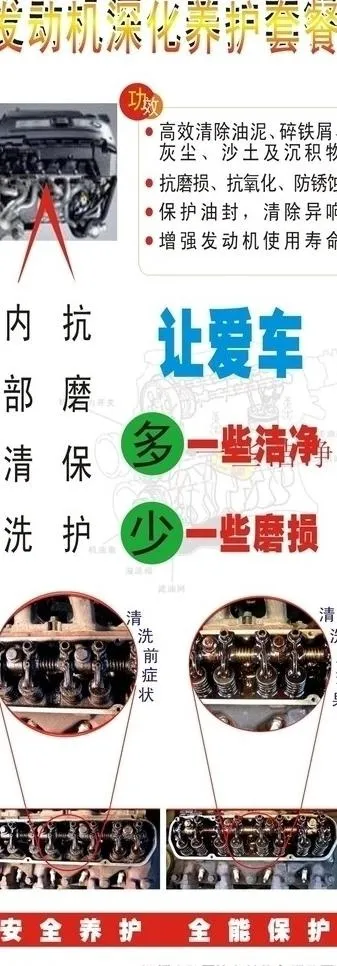 发动机养护套餐x展架图片cdr矢量模版下载