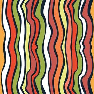 无缝管波的手绘图案