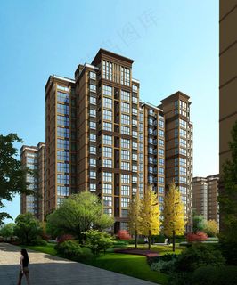 小区楼盘白天效果图图片