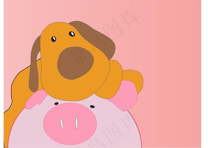 卡通狗图片cdr矢量模版下载