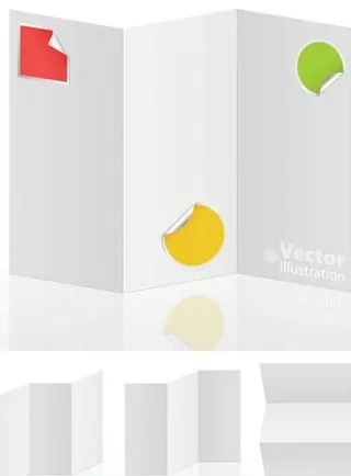 空白三折页图片