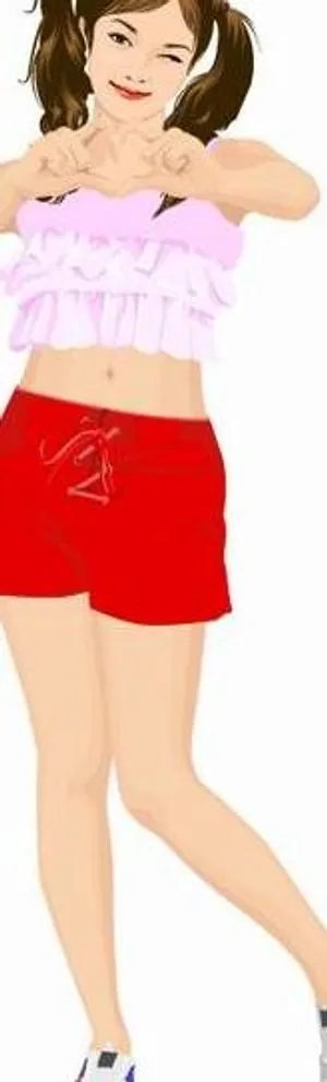 韩国活泼少女矢量AI源码159