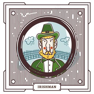 手画爱尔兰男子肖像