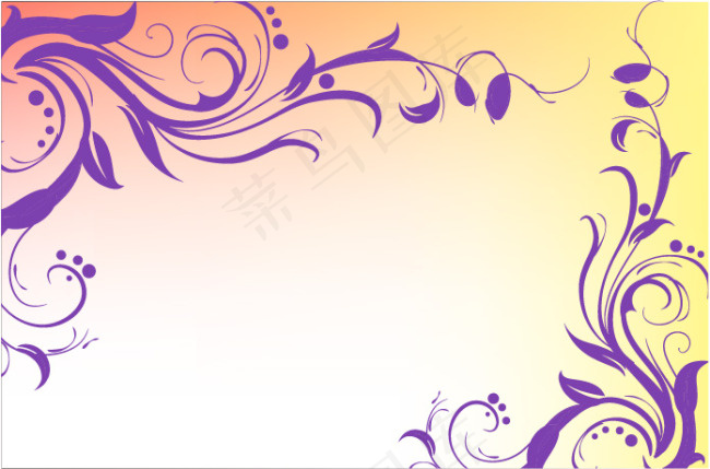 潮流花纹花边图案