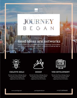 时尚简约“开启新旅程”旅行社休闲时...