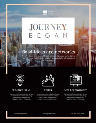 时尚简约“开启新旅程”旅行社休闲时...