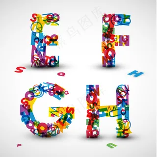 创意字母设计矢量素材08
