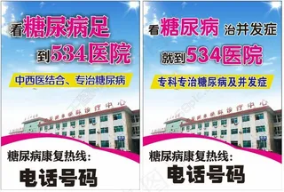 534医院糖尿病专科海报宣传
