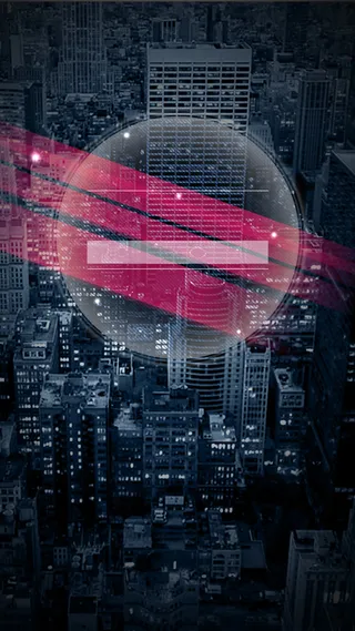 时尚大气简洁未来都市海报H5背景