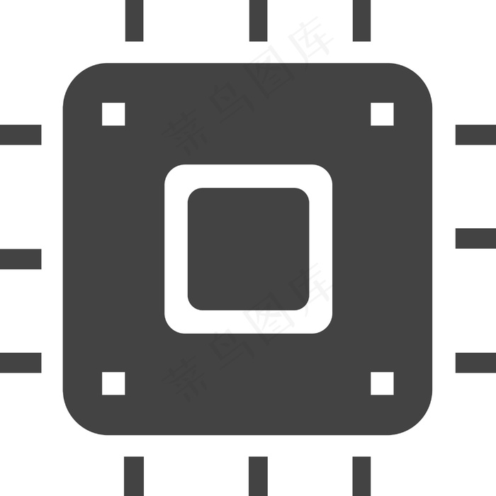 芯片1字形图标eps,ai矢量模版下载