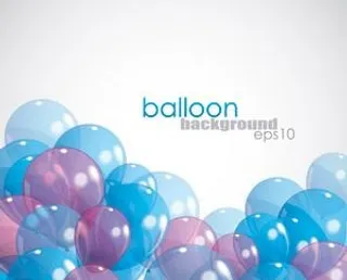 彩色浪漫气球矢量素材二