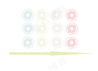 可爱花朵平铺背景