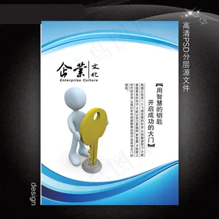 企业文化展板PSD模板下载