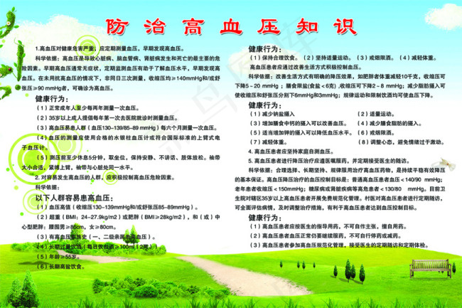 高血压防治知识(3402X2268(DPI:72))psd模版下载