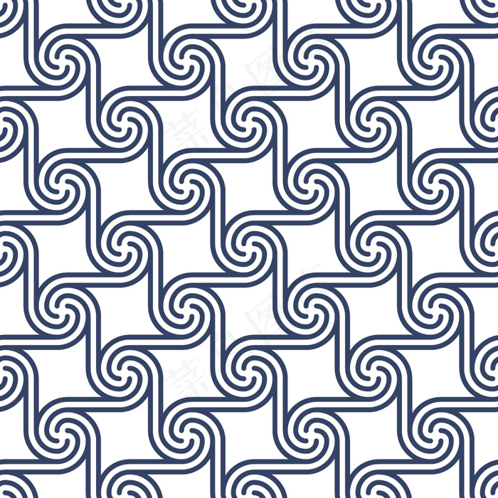 中国中式和风民族风格蓝色花纹瓷器手绘背景底纹图案矢量图片素材