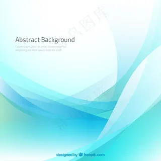 蓝色调的波浪背景