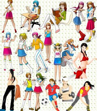 卡通美少女图片