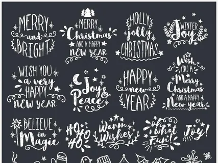 圣诞手写字体素材