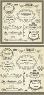 欧式精美复古花纹边框矢量素材