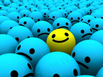 独树一帜的笑脸 高清 背景图片