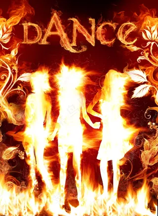 PSD 燃烧女人创意海报素材下载