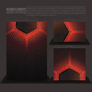 炫彩几何背景卡片