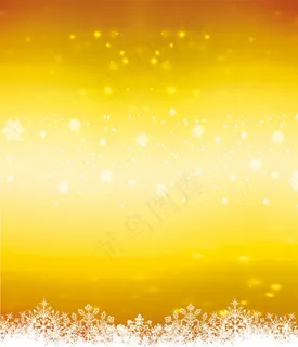 金黄色背景雪花效果背景图 金黄色背景雪花效果背景图