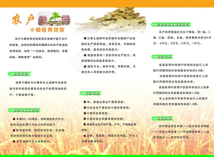 农商银行农户小额贷款宣传图片