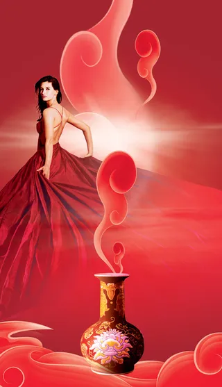 红色传统主题psd素材