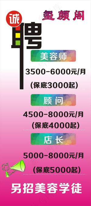 美容招聘展架