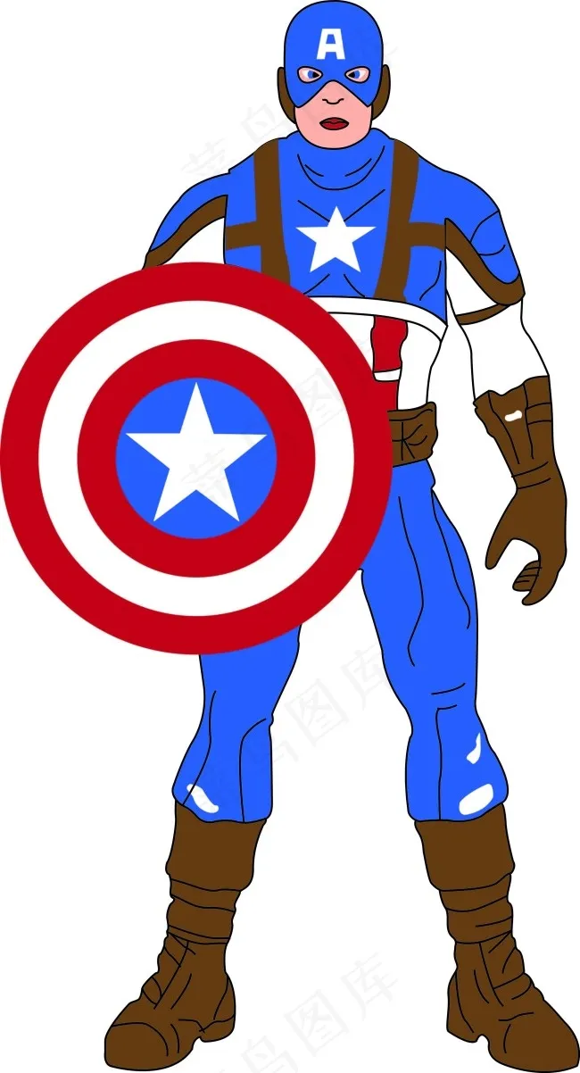 Captain America 美...ai矢量模版下载