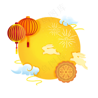 中秋贺卡装饰元素中秋贺卡装饰元素