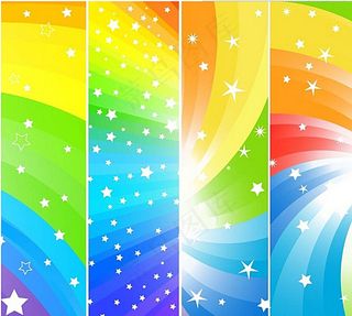 彩虹色线条色块商业背景图片