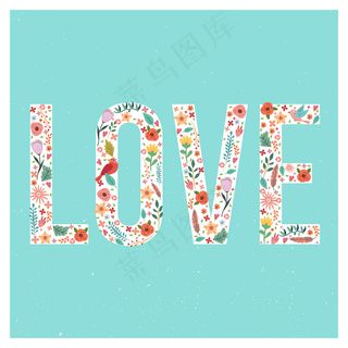 北欧小清新动物文字爱心装饰画三联