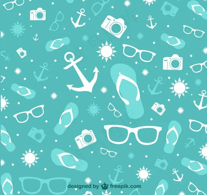 夏天背景图片ai矢量模版下载