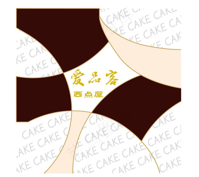 爱品客蛋糕盒咖啡色图片
