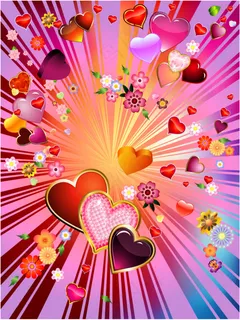 情人节爱心气球矢量图