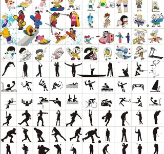 体育人物矢量图片