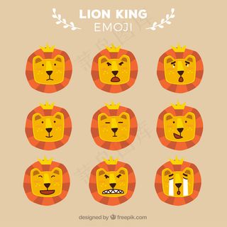 卡通狮子矢量设计