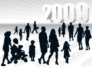 2009人物剪影矢量和三维材料